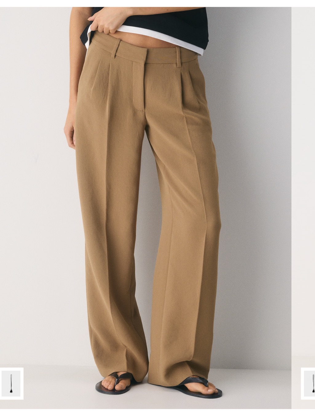 Aritzia Wide-Leg Chinos In Camel